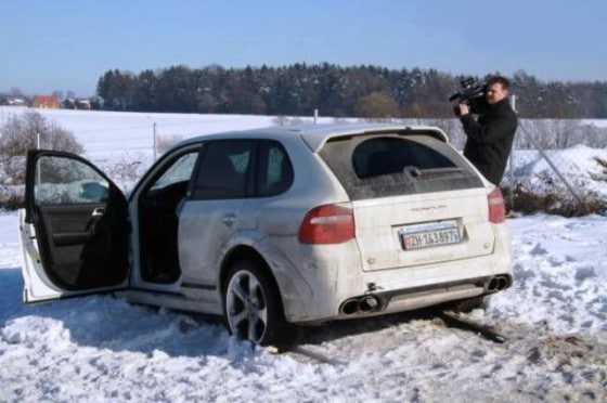 Insolite : crash d’un Porsche Cayenne TechArt volé …