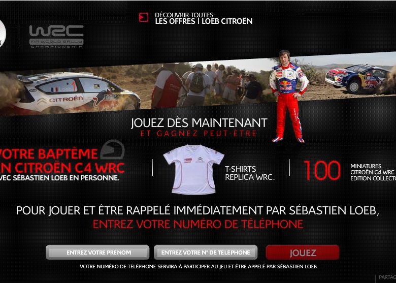 Gagnez un baptême en C4 WRC avec Loeb