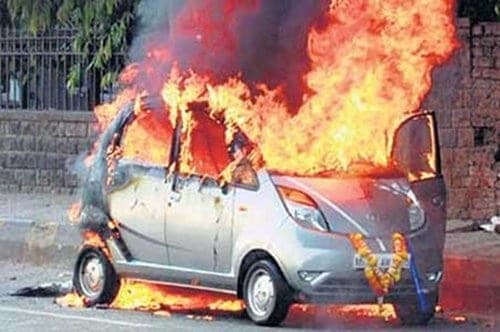 Tata a oublié d’équiper la Nano d’extincteurs