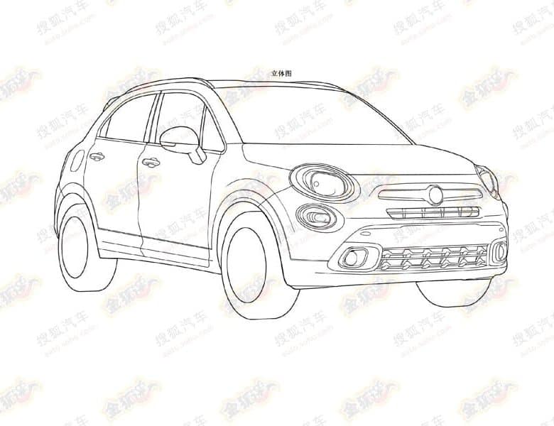 Fiat 500X : les premiers croquis en fuite
